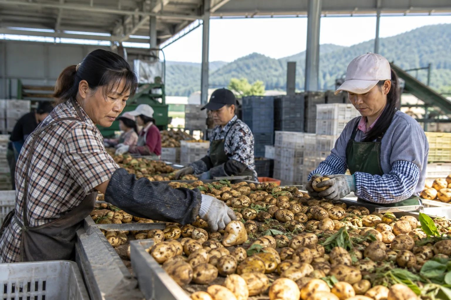 采后分拣场景示意
